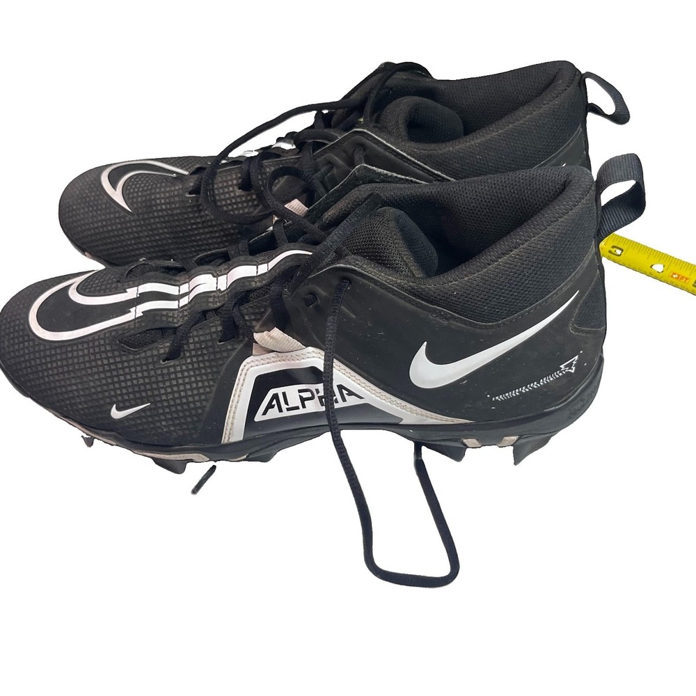 Nike Alpha Fastflex Men's Football Cleats Size 11 Black White CV0584-001 EUC
